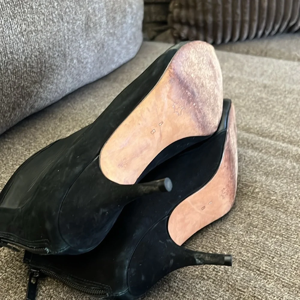 Loeffler Randall Reese Black Suede /Leather Ankle‎ Boot Size 8